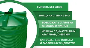 Вертикальная накопительная емкость V-8000 (Зеленый) 3